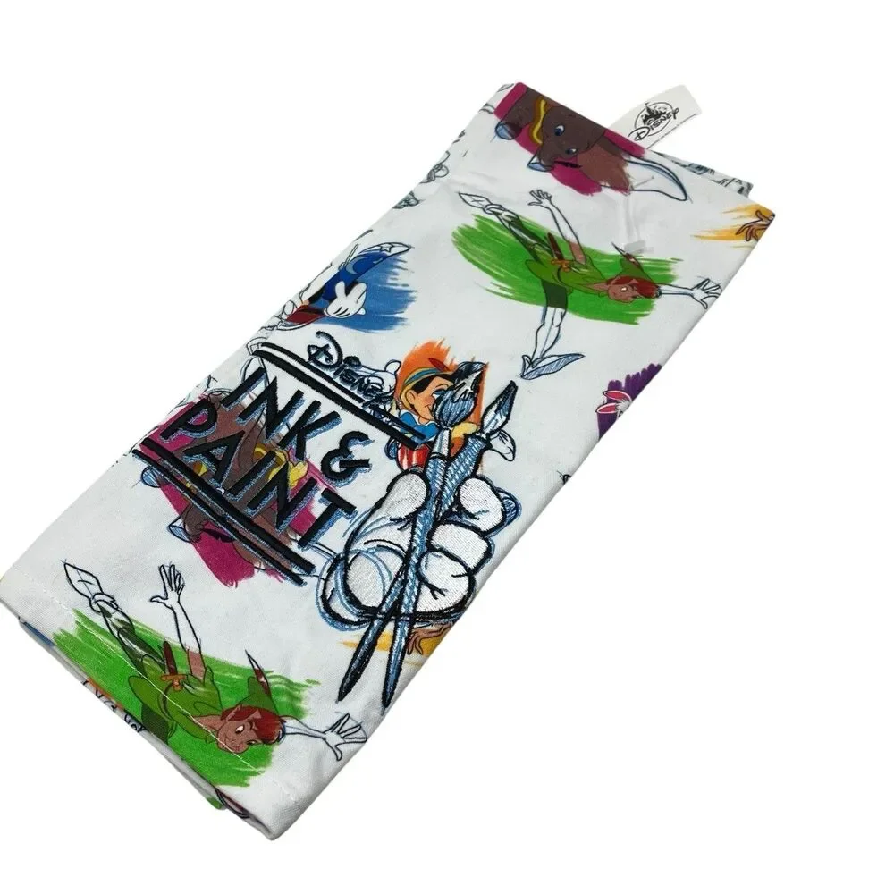 Disney Parks Ink & Paint Towel Set Sorcerer Mickey Art Peter Dumbo Cinderella‎